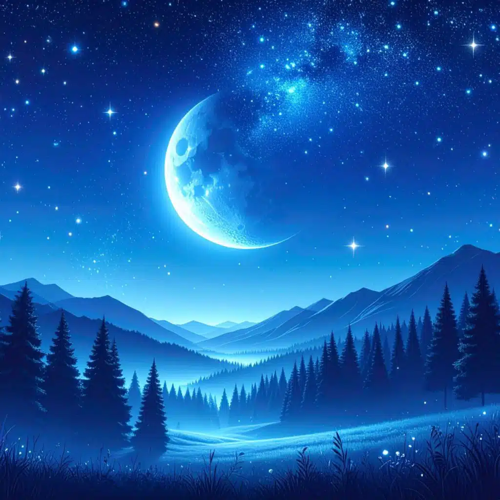 Música De Las Estrellas Que Iluminan El Lienzo De La Noche