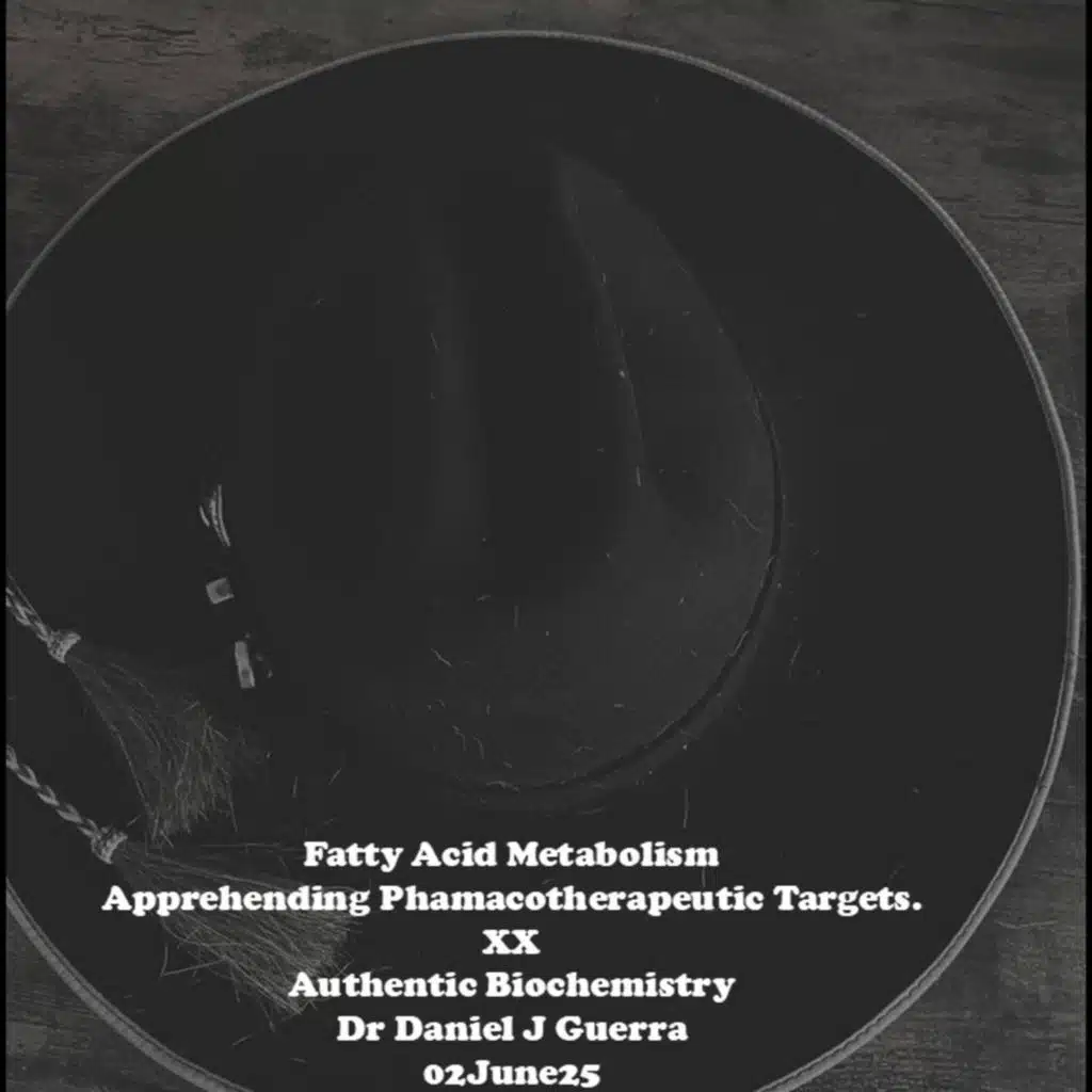 Fatty Acid Metabolism: Apprehending Pharmacotherapeutic Targets. Authentic Biochemistry Podcast. Dr. Daniel J. Guerra. 02June25.