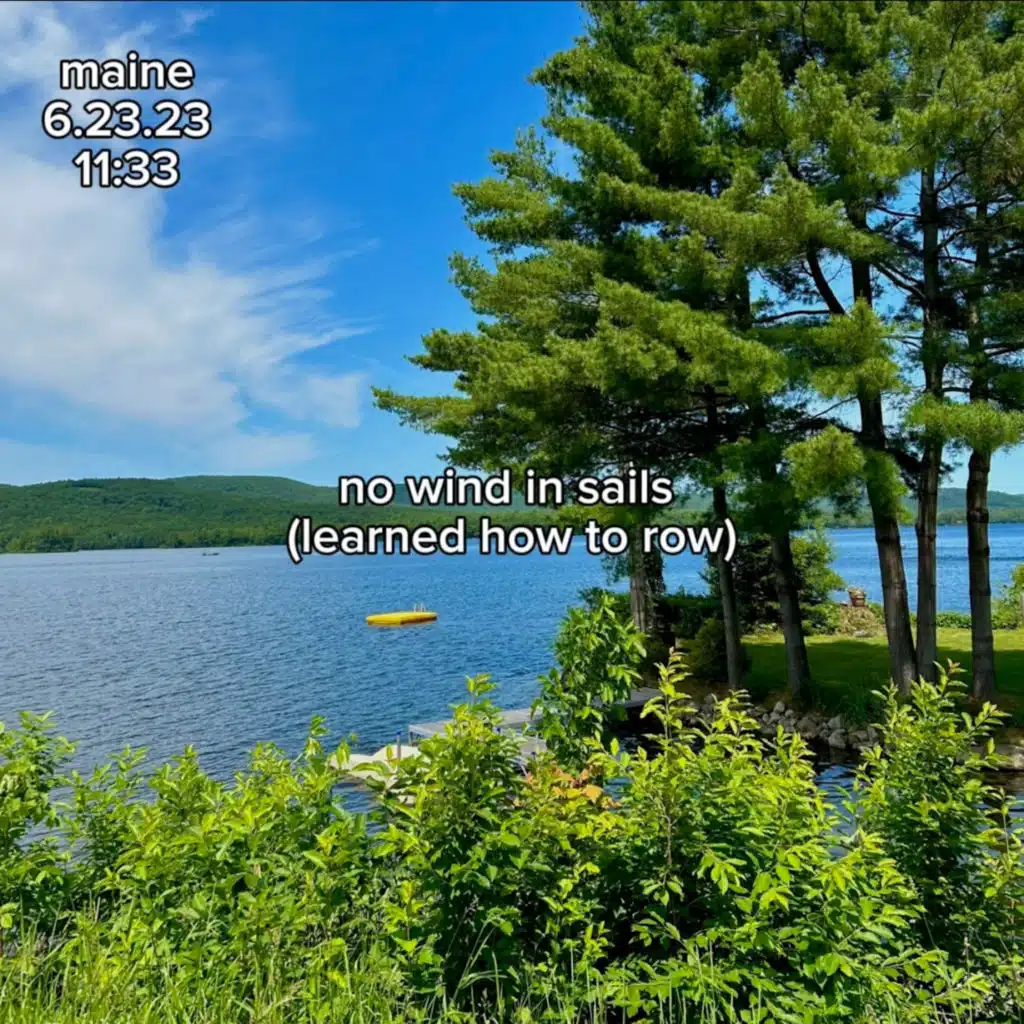 no wind in sails (learned how to row) - maine 6.23.23 11:33