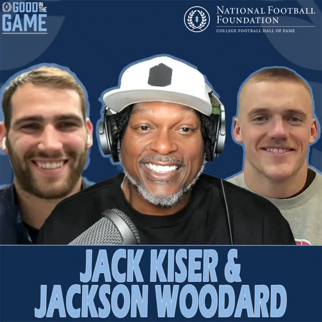 Good In The Game With College Football Hall Of Famer LaVar Arrington Featuring Two Finalist For The Campbell Trophy, Notre Dame Linebacker Jack Kiser And UNLV Linebacker Jackson Woodard "Football Has Given Us Our Life."