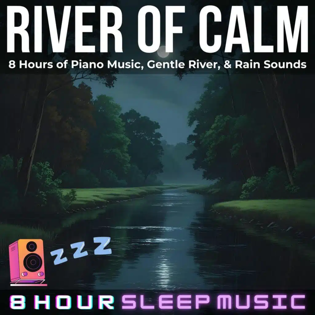 🌅 River of Calm | 8 Hours of Beautiful Piano Music with a Gentle River Stream in a Rainy Forest | Peaceful Dreams 😴