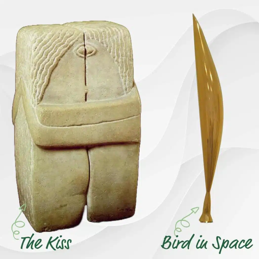 Constantin Brâncuși | The Kiss & Bird in Space (encore)