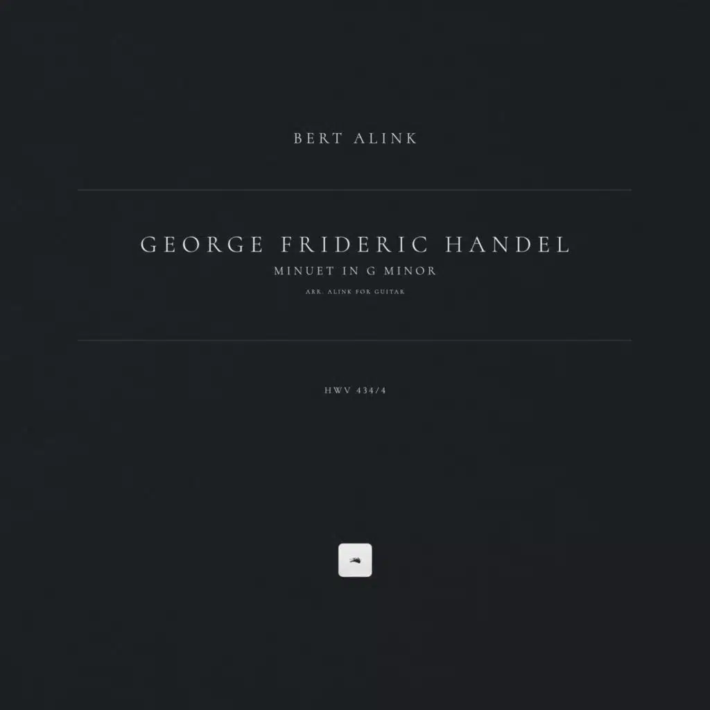 Minuet in G Minor, HWV 434/4 (Arr. Alink for Guitar)