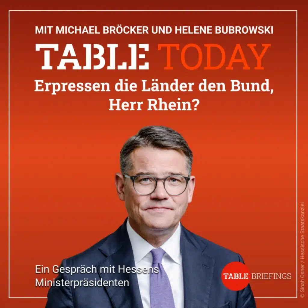 Erpressen die Länder den Bund, Herr Rhein?