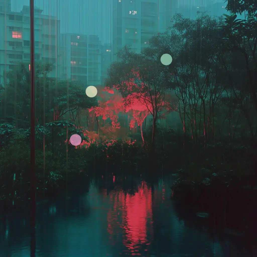 أمطار موسمية في شوارع مهجورة | الليل في سيول