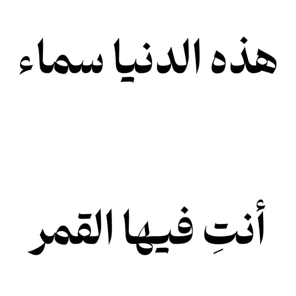 هذه الدنيا سماء انت فيها القمر