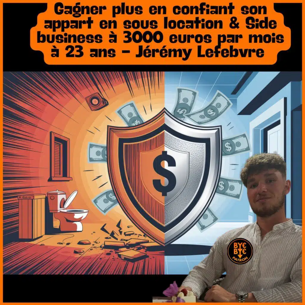 Gagner plus en confiant son appart en sous location & Side business à 3000 euros par mois à 23 ans - Jérémy Lefebvre