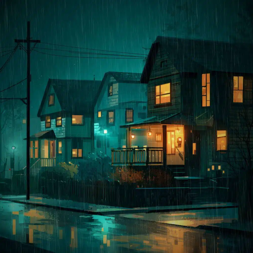 Rainy Neighborhood Ambience