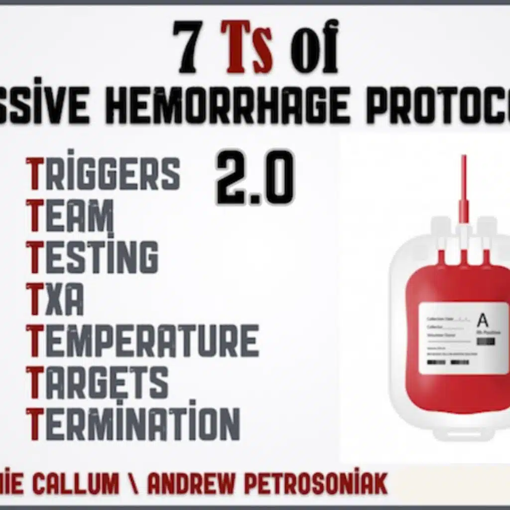 Ep 206 Massive Hemorrhage Protocols 2.0 – Update on the 7 Ts