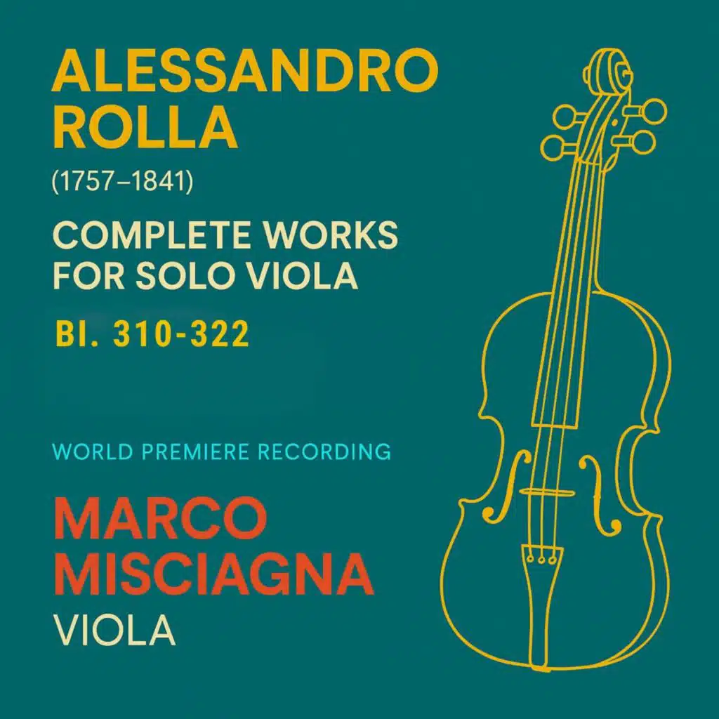 Alessandro Rolla: 3 Esercizi (Capricci) for Viola, BI 311, 313, 314