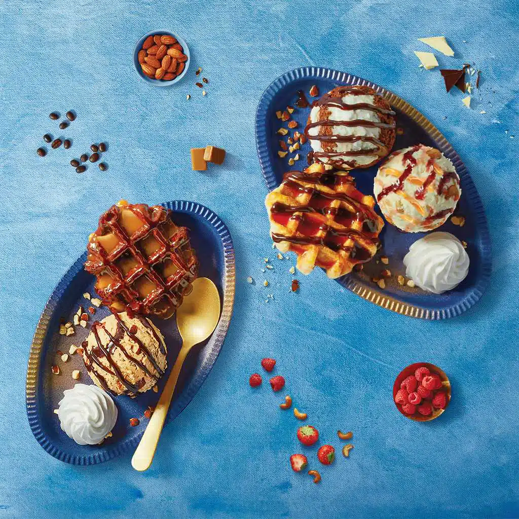 روعة الوافل البلجيكي من باسكن روبنز