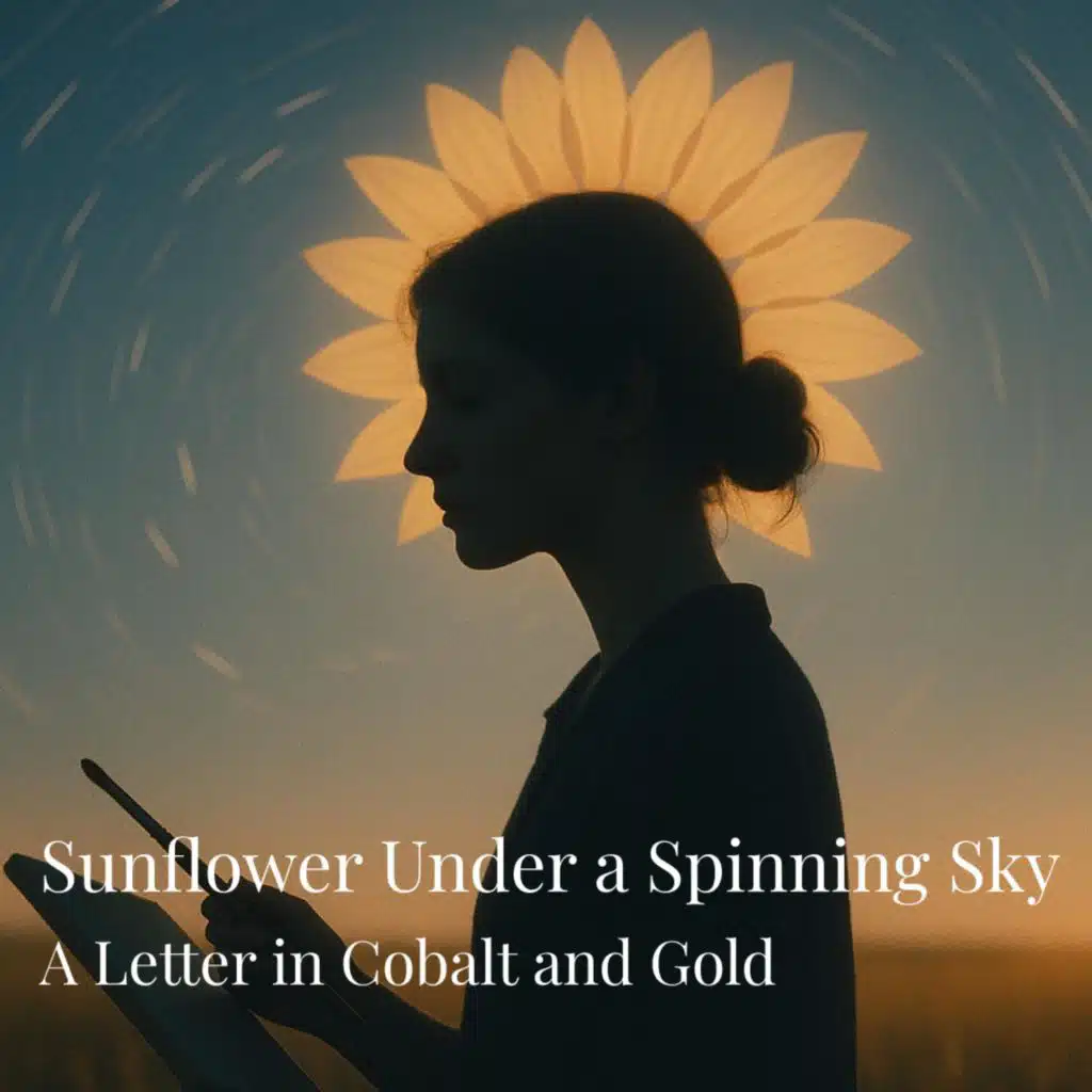Sunflower Under a Spinning Sky