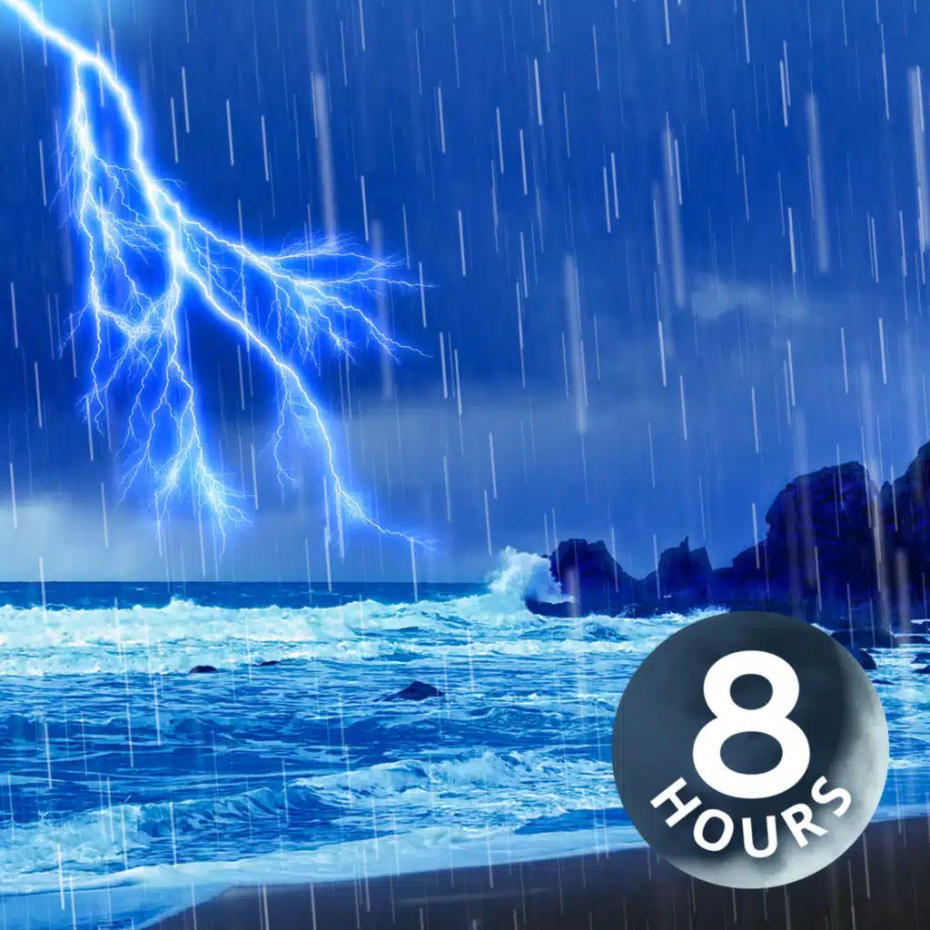 HUGE Thunderstorm with Ocean Sounds for Deep Sleep | 8 Hours