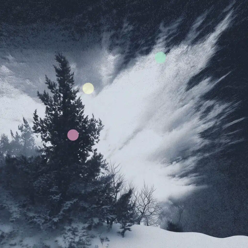 رياح العاصفة الثلجية وتساقط الثلوج العنيف