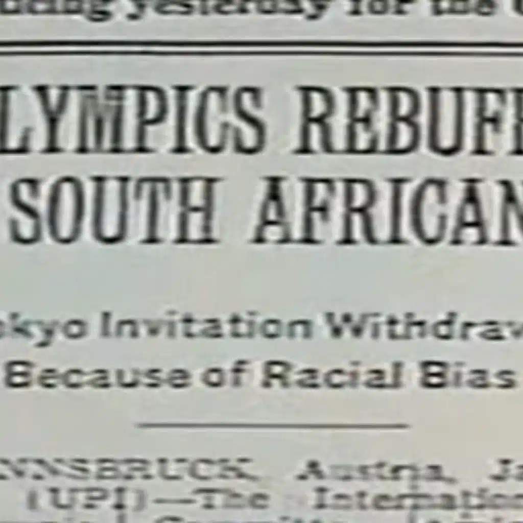 Apartheid and the Olympics