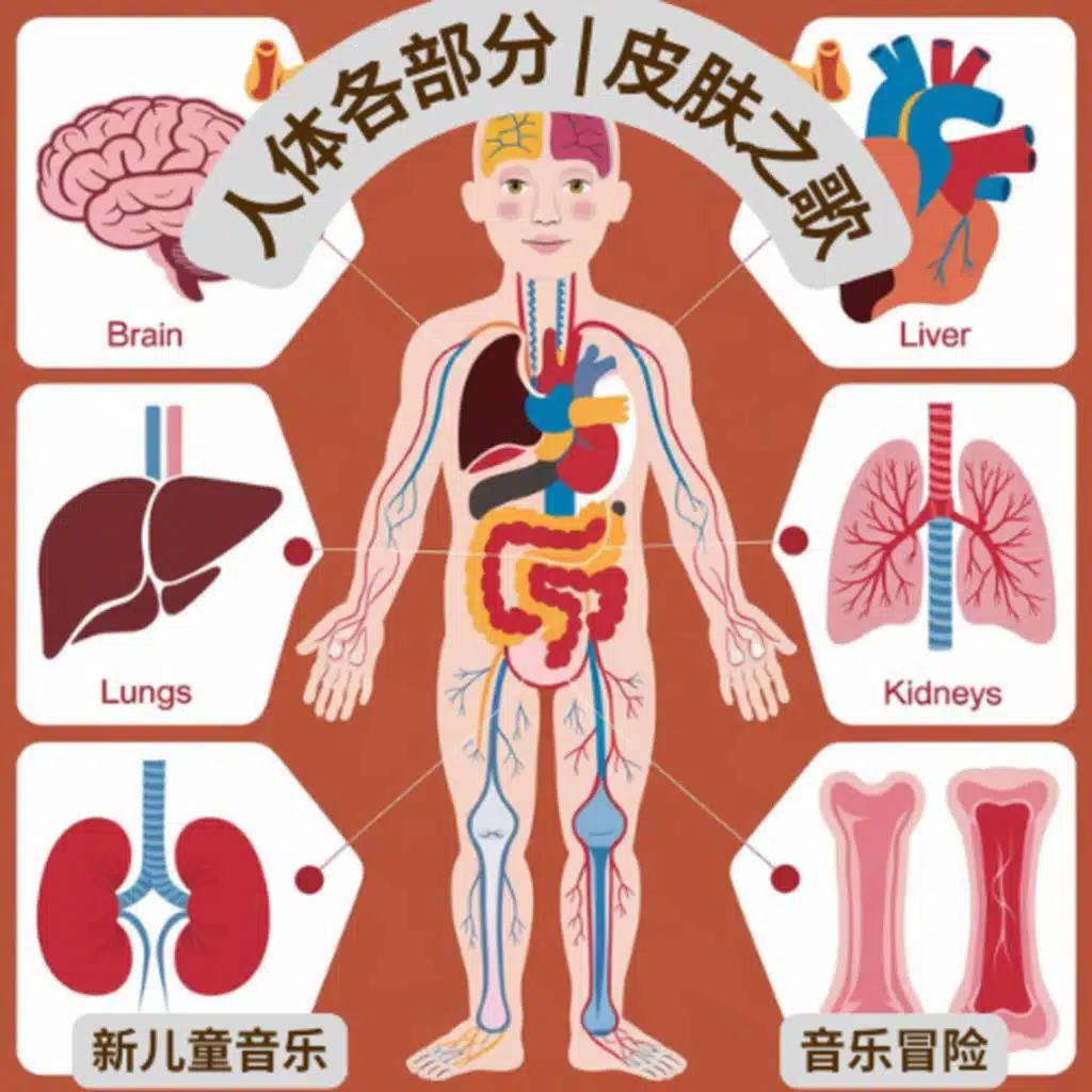 人体各部分 | 皮肤之歌 – 新儿童音乐