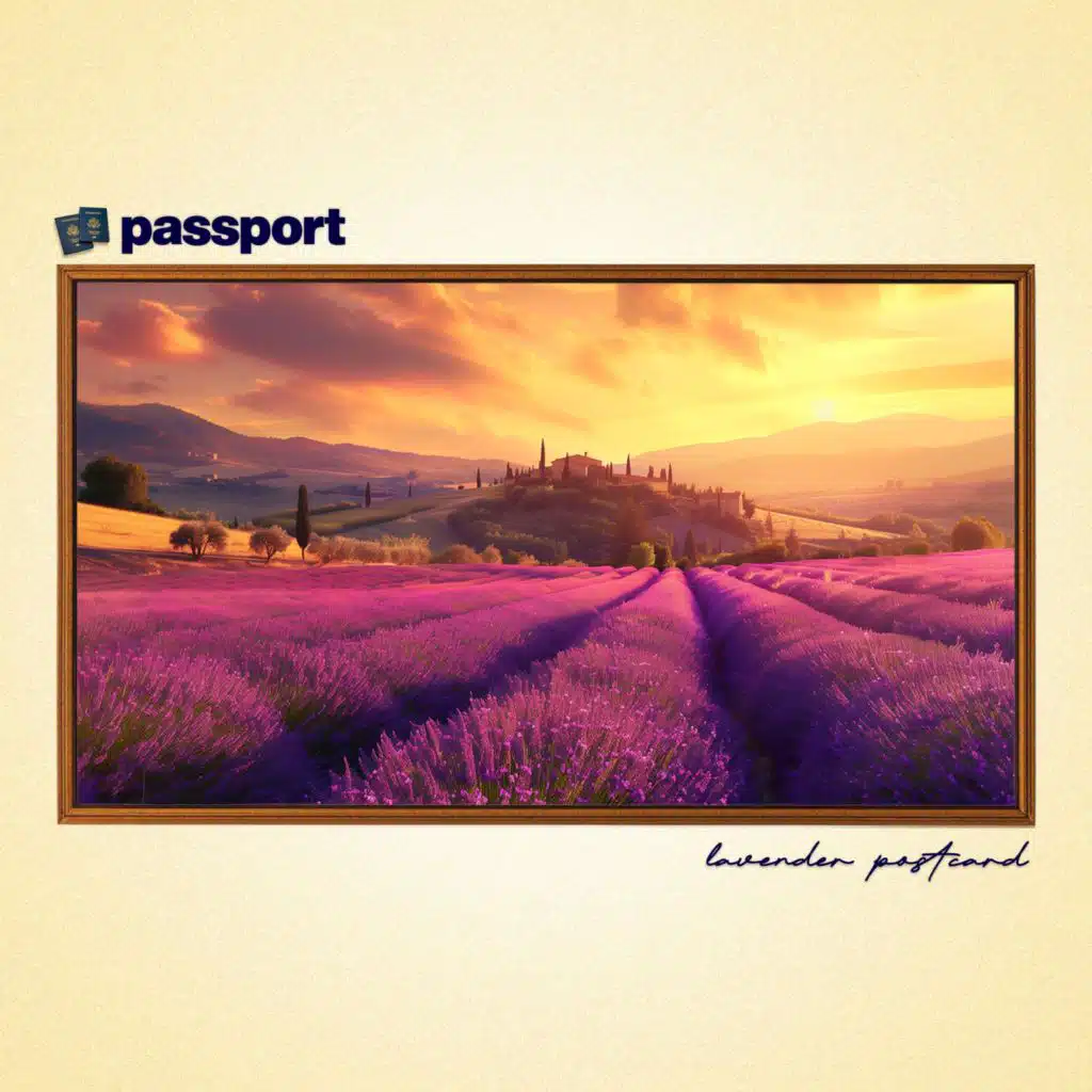 lavender postcard