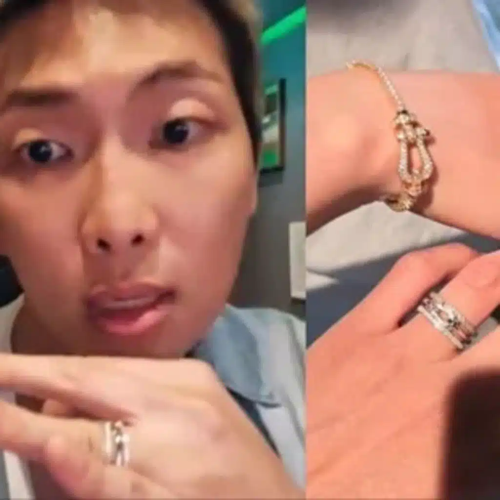 BTS' RM responds after fans tease him for wearing Jin’s diamond ring birthday gift on wedding finger