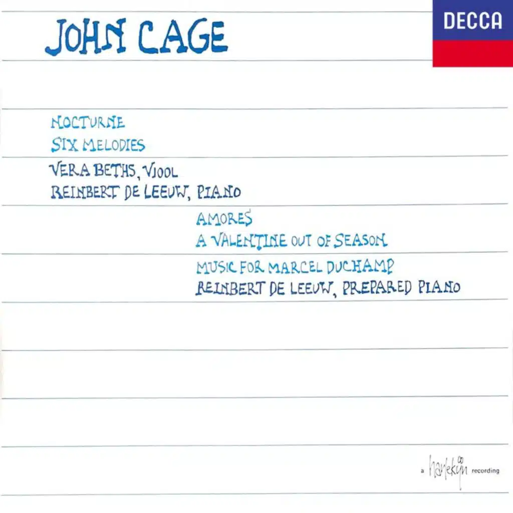 John Cage: Nocturne; Six Melodies, etc.