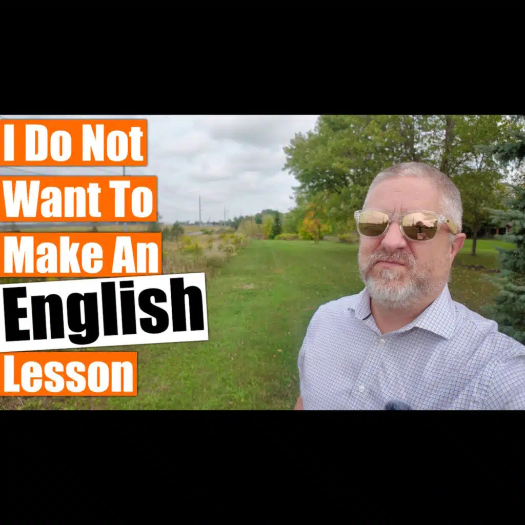 I Do Not Feel Like Making An English Lesson