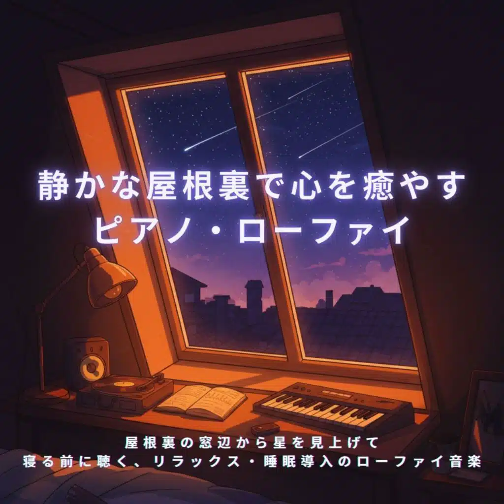 静かな屋根裏で心を癒やすピアノ・ローファイ【睡眠導入】