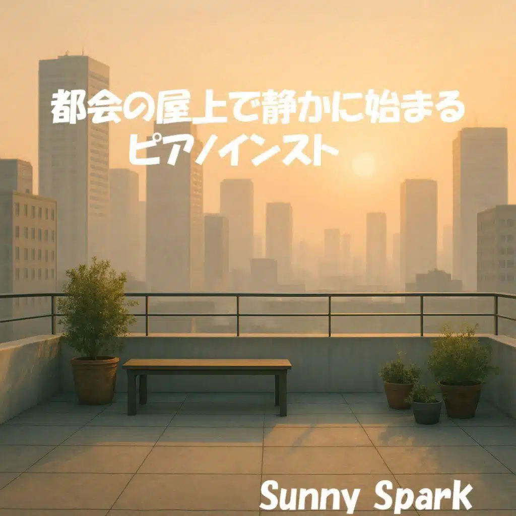 ビルの隙間から朝が顔を出す