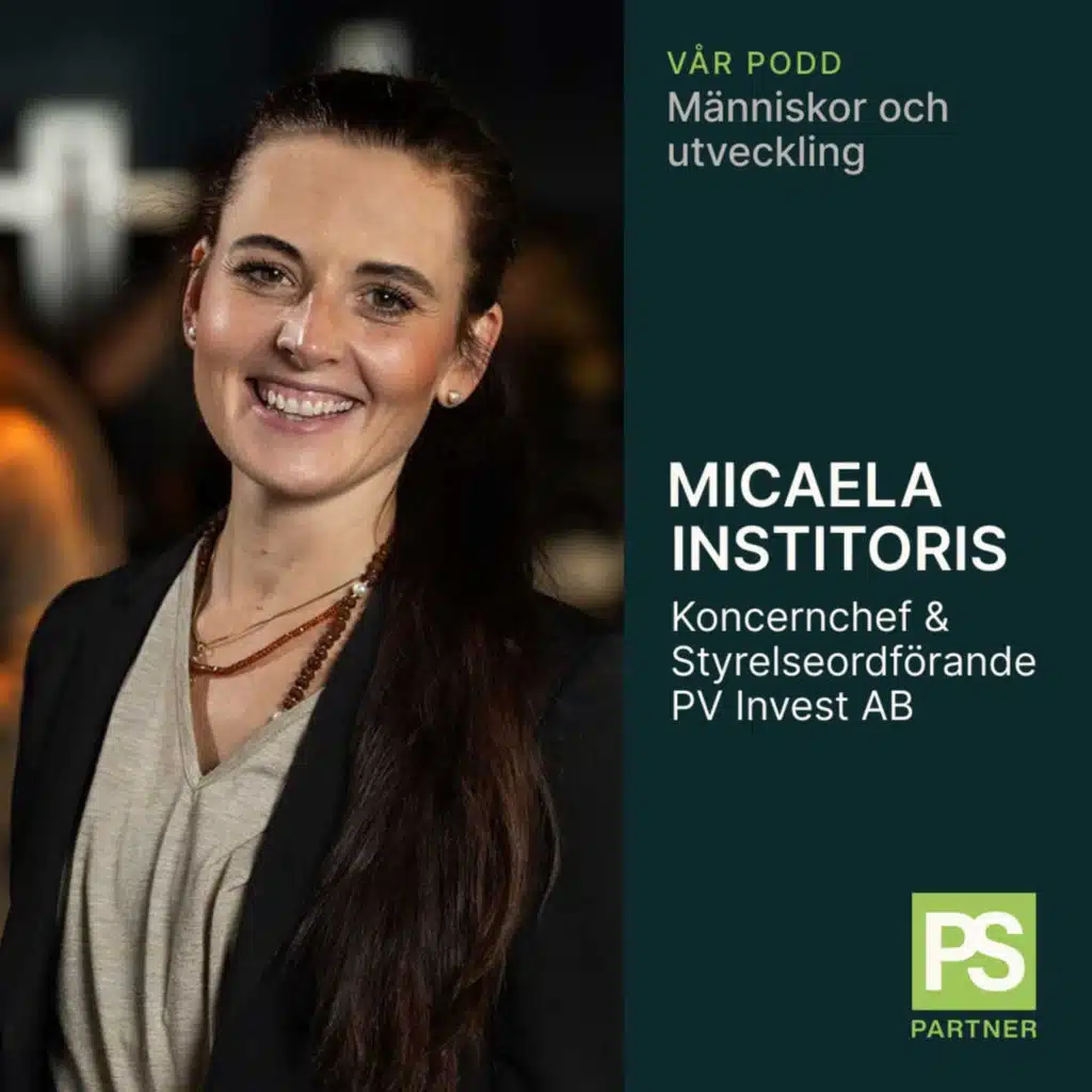 Micaela Institoris, Koncernchef och Styrelseordförande PV Invest AB