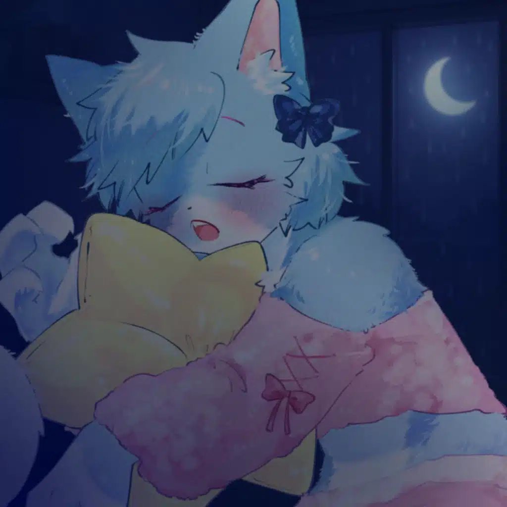 Furry ASMR - Sleeping with your Catboy while it Rains (M4A, Soft Breathing, Rain Ambience)