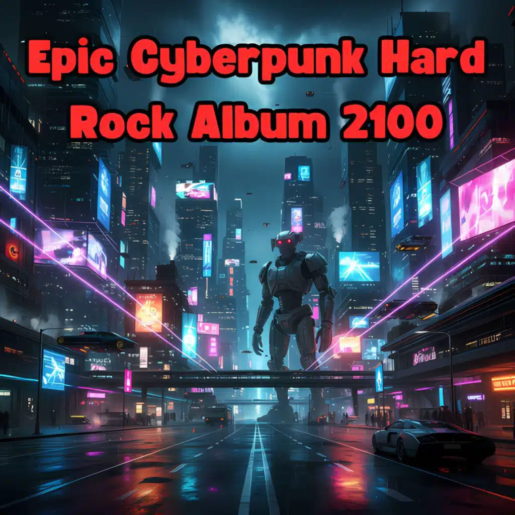 Obsidian Horizon – Epic Cyberpunk Hard Rock Album 2100 with Futuristic Energy, Giant Robots & Apocalyptic Sound