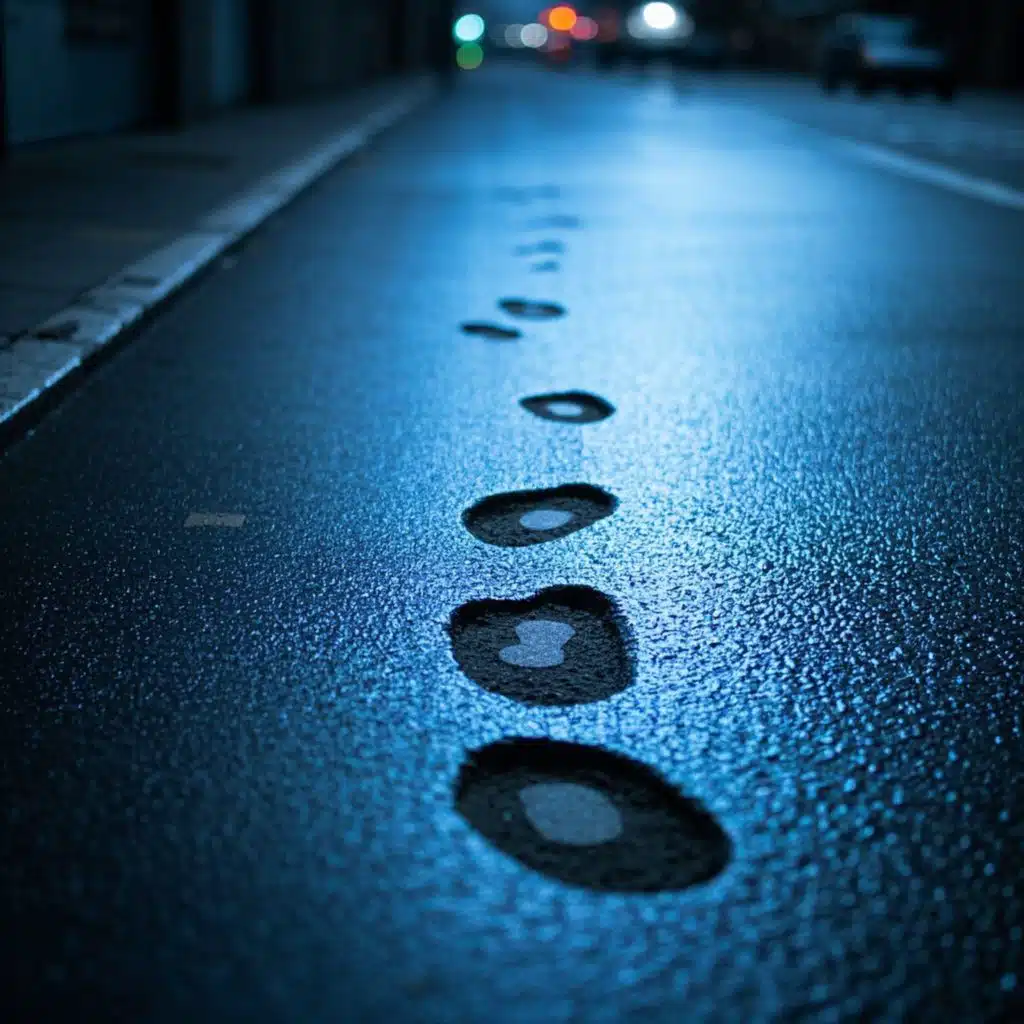 Footsteps on the quiet street