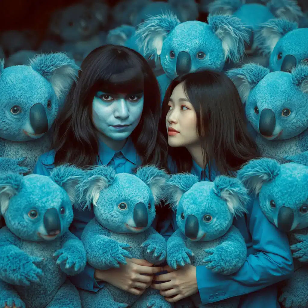 Koalas Azules En Voda Surreal