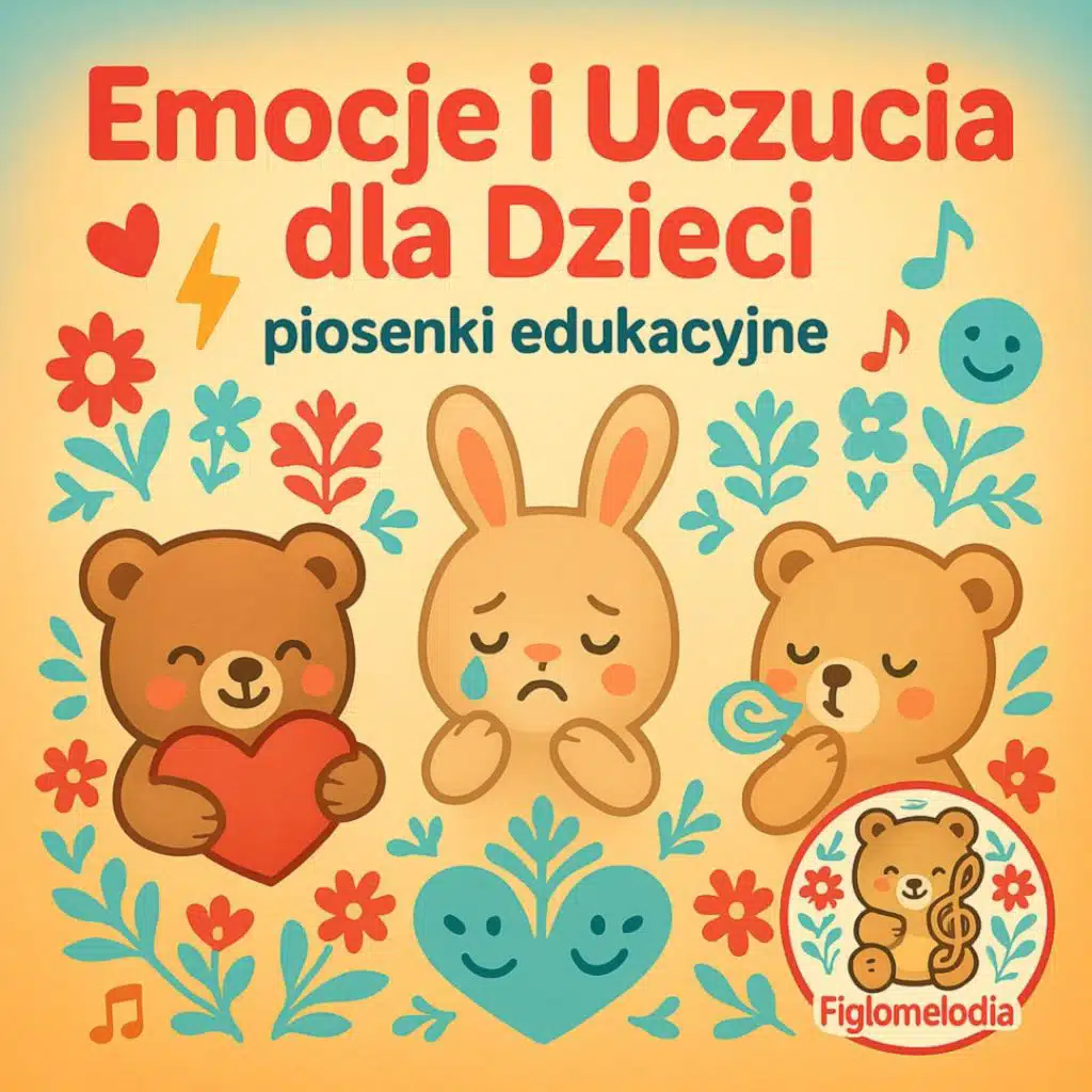 Emocje i uczucia dla dzieci — piosenki edukacyjne o radości, smutku, złości, strachu, spokoju, miłości, zazdrości, dumie, empatii i wdzięczności