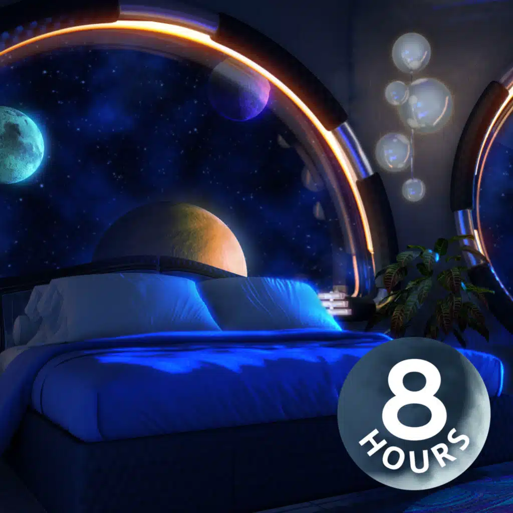 Cosmic White Noise for Sleep in Luxury Spaceship Bedroom | 8 Hours