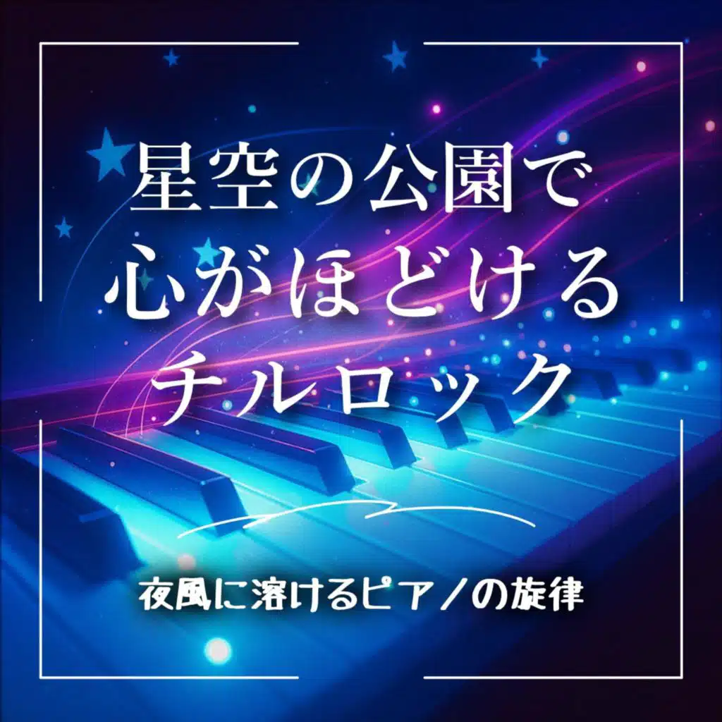 星空の公園で心がほどけるチルロック ー 夜風に溶けるピアノの旋律