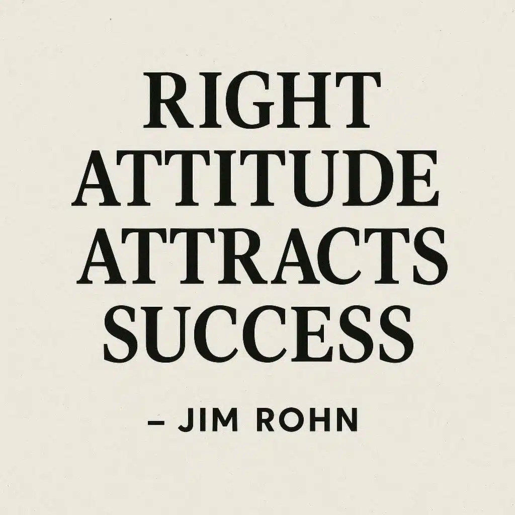 Right Attitude Attracts SUCCESS – Jim Rohn Motivational Speech Positive Thinking