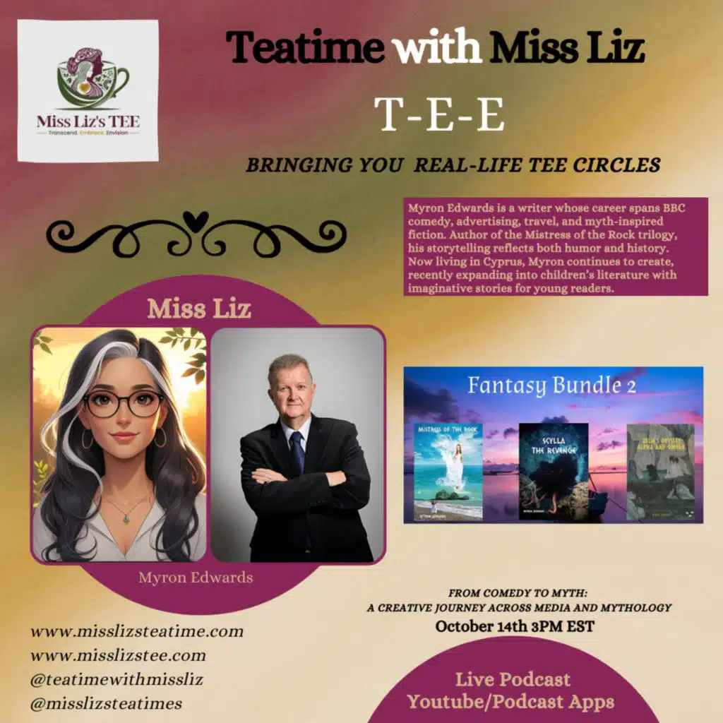 Miss Liz Serves Myron Edwards Comedy to Myth 