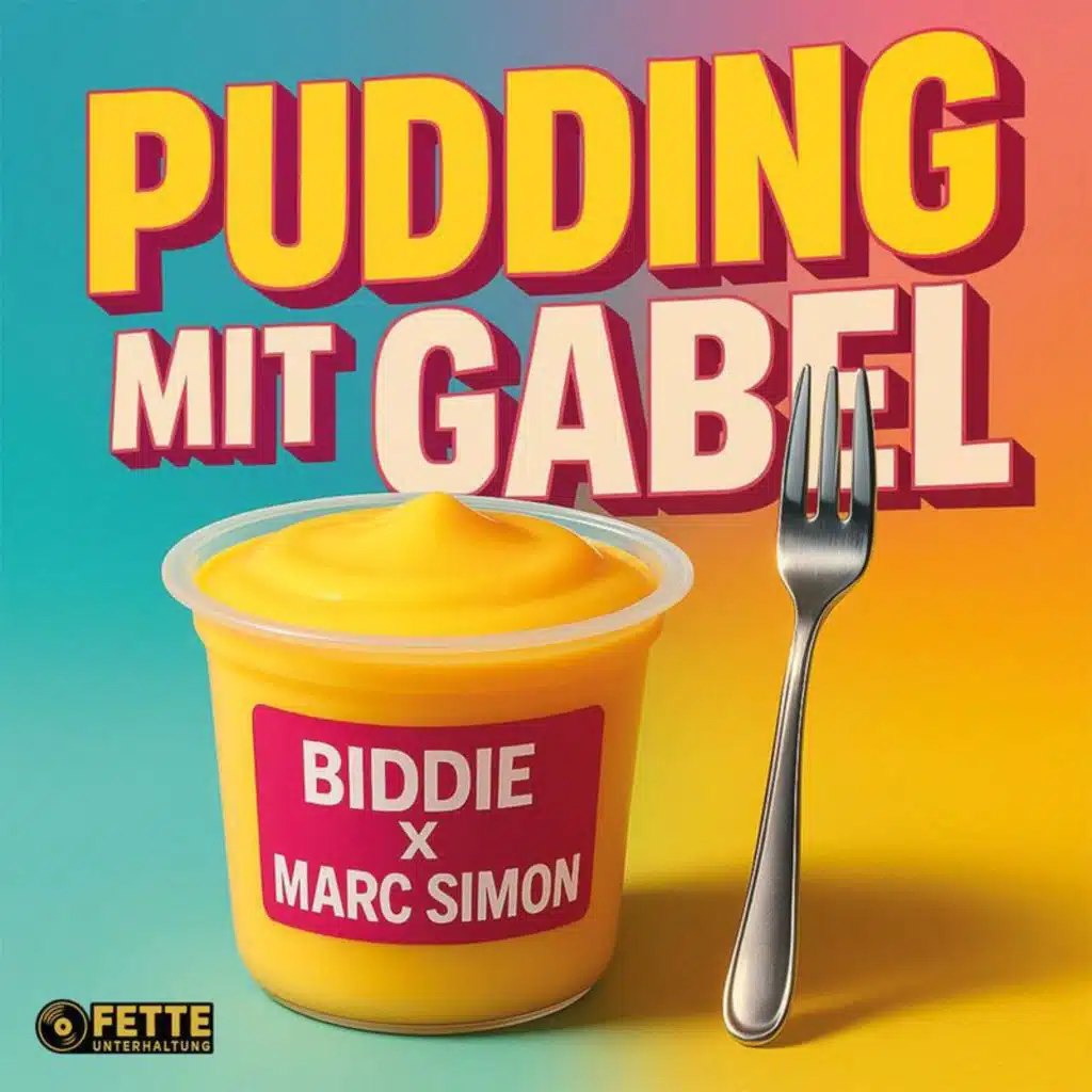Pudding mit Gabel