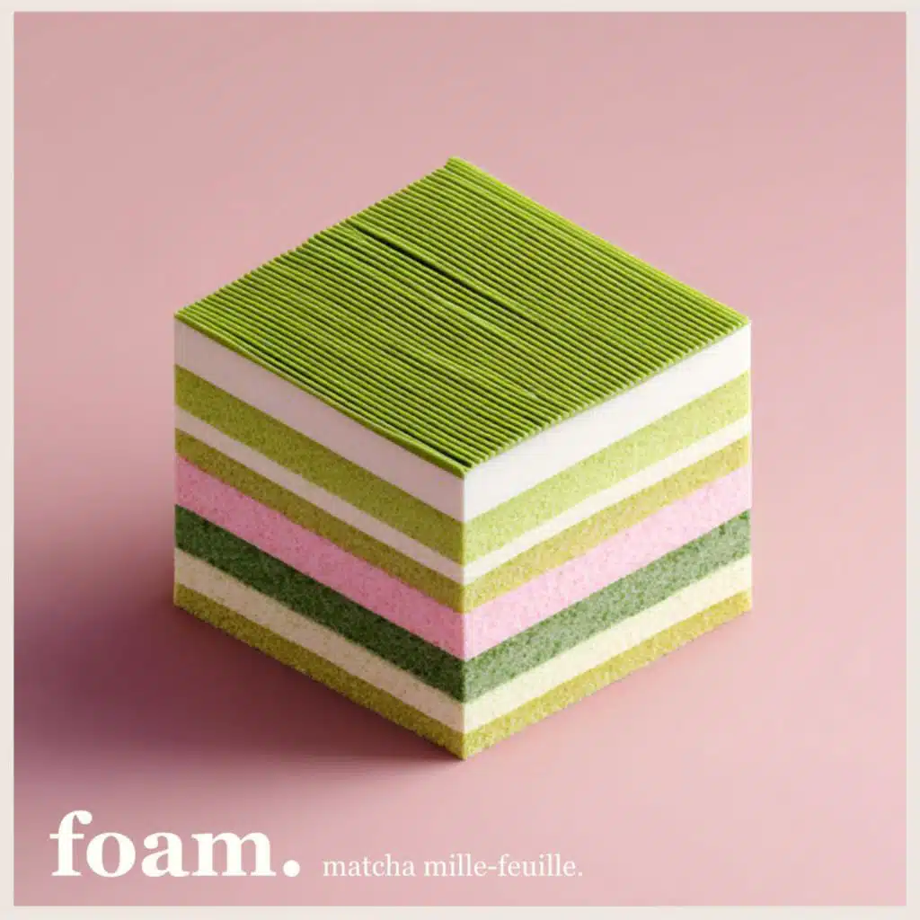 matcha mille-feuille.