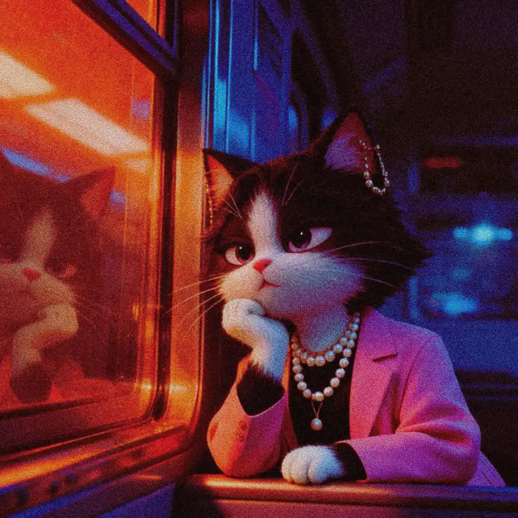 夜を歩く猫たち