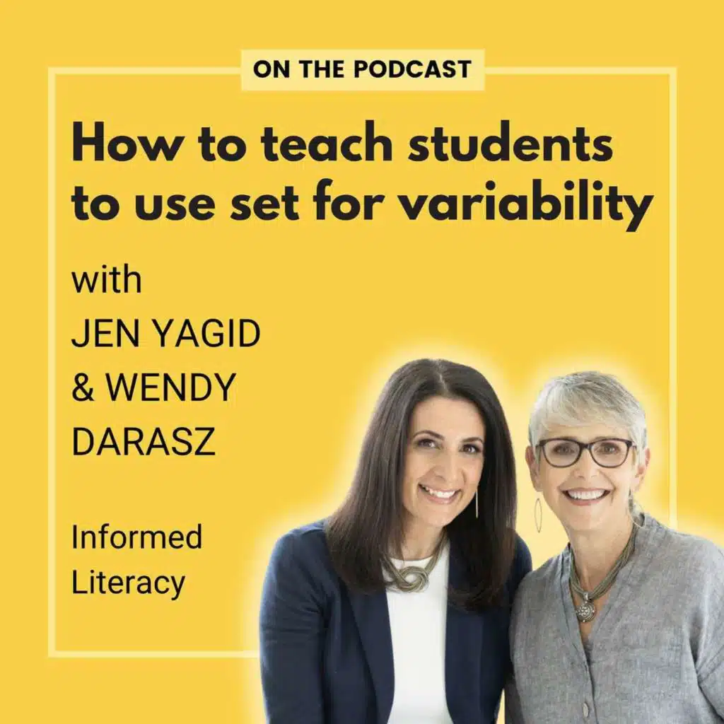 How to teach students to use set for variability - with Jen Yagid and Wendy Darasz