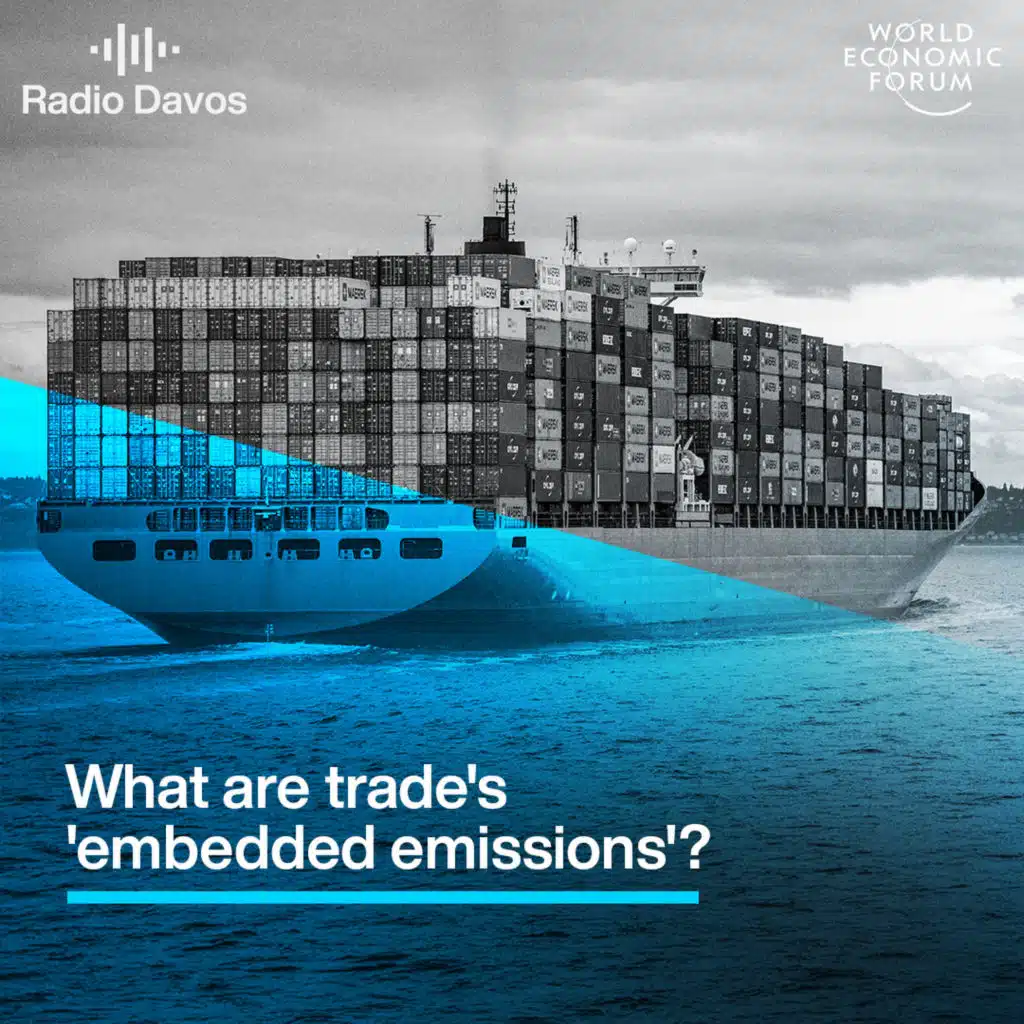 What are 'embedded emissions' and can global trade help reduce them?