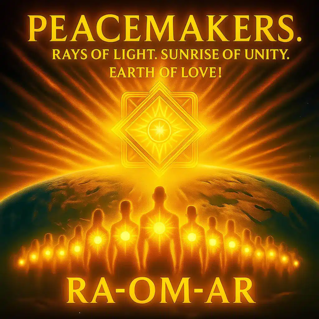 PEACEMAKERS. Rays of Light. Sunrise of Unity. Earth of Love!