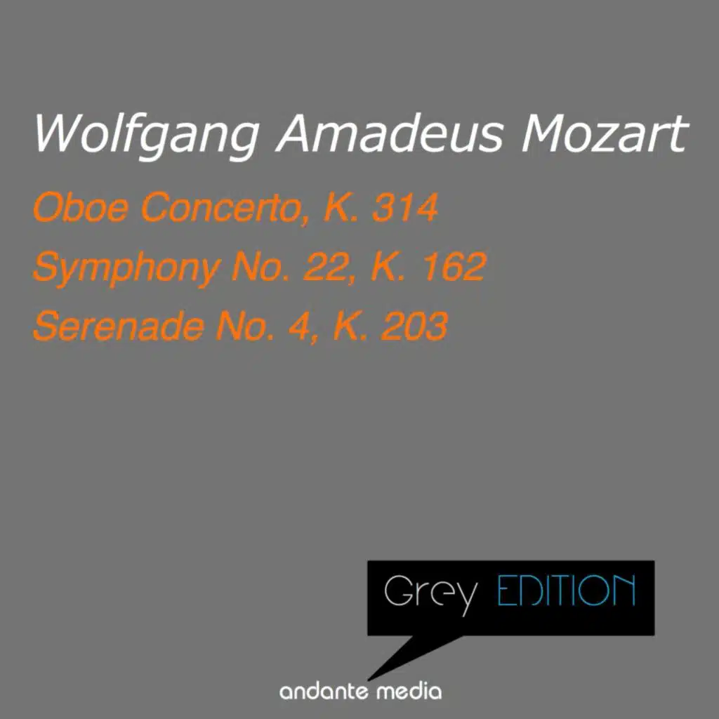 Grey Edition - Mozart: Oboe Concerto, K. 314 & Symphony No. 22, K. 162