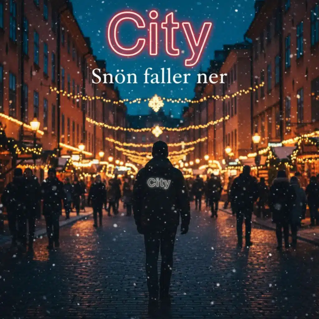 Snön faller ner