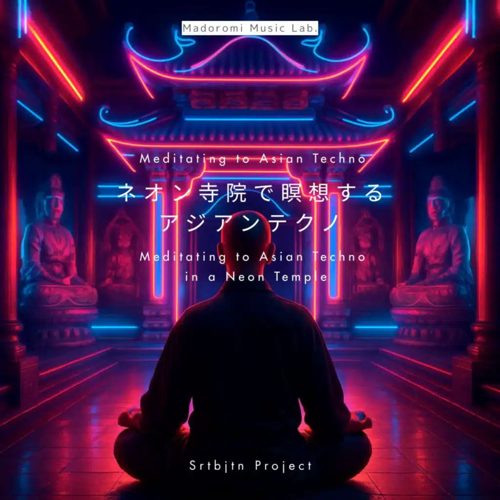 ネオン寺院で瞑想するアジアンテクノ Meditating to Asian Techno in a Neon Temple