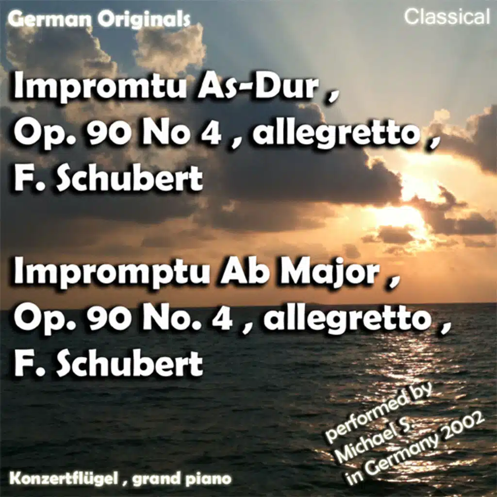 Impromtu as-Dur , Opus 90 No 4 , Allegretto , Franz Schubert , Impromptu Ab Major , Opus 90 No 4 , Franz Schubert