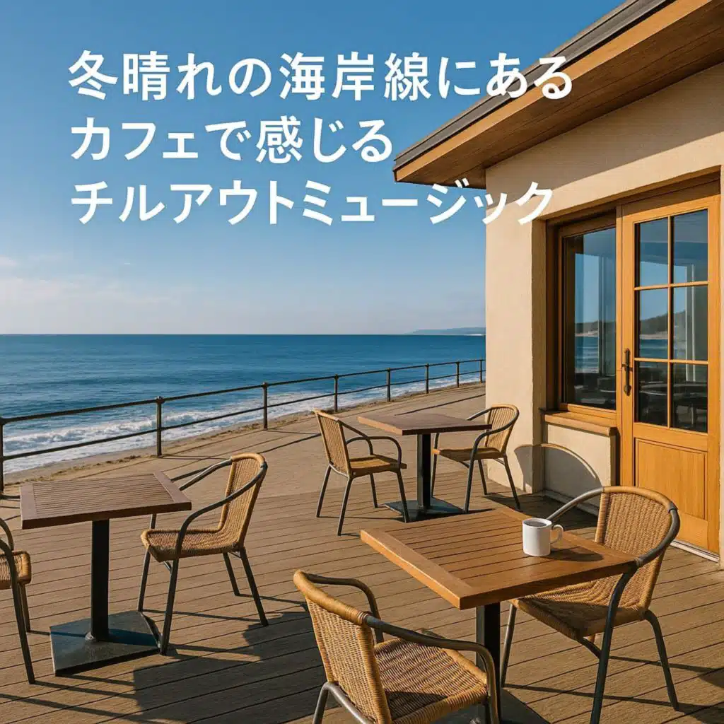 冬晴れの海岸線にあるカフェで感じるチルアウトミュージック