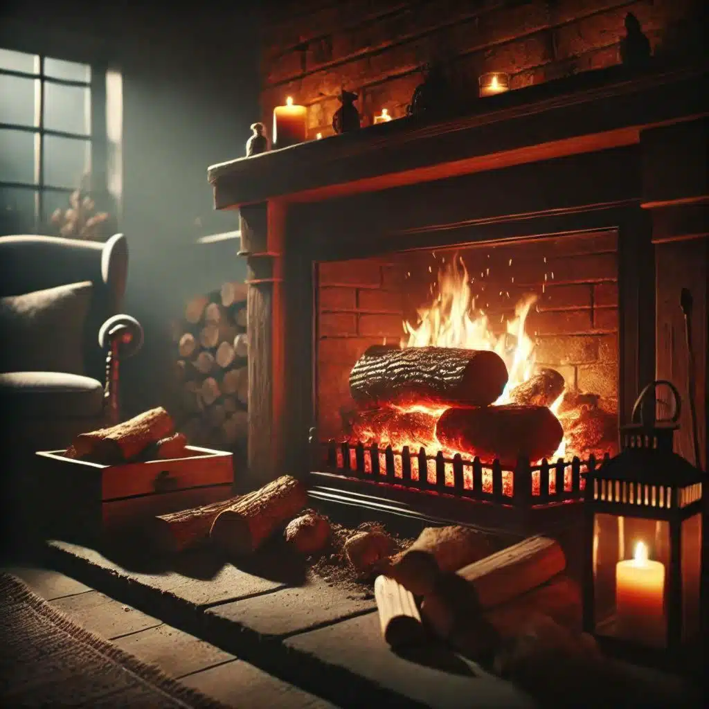  Le FEU de cheminée apaise et réchauffe l'esprit