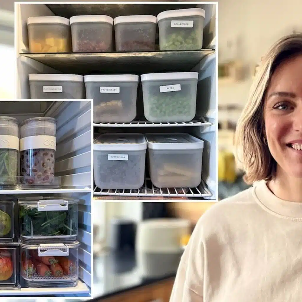 Mat-prepping och ordning i kylskåpet