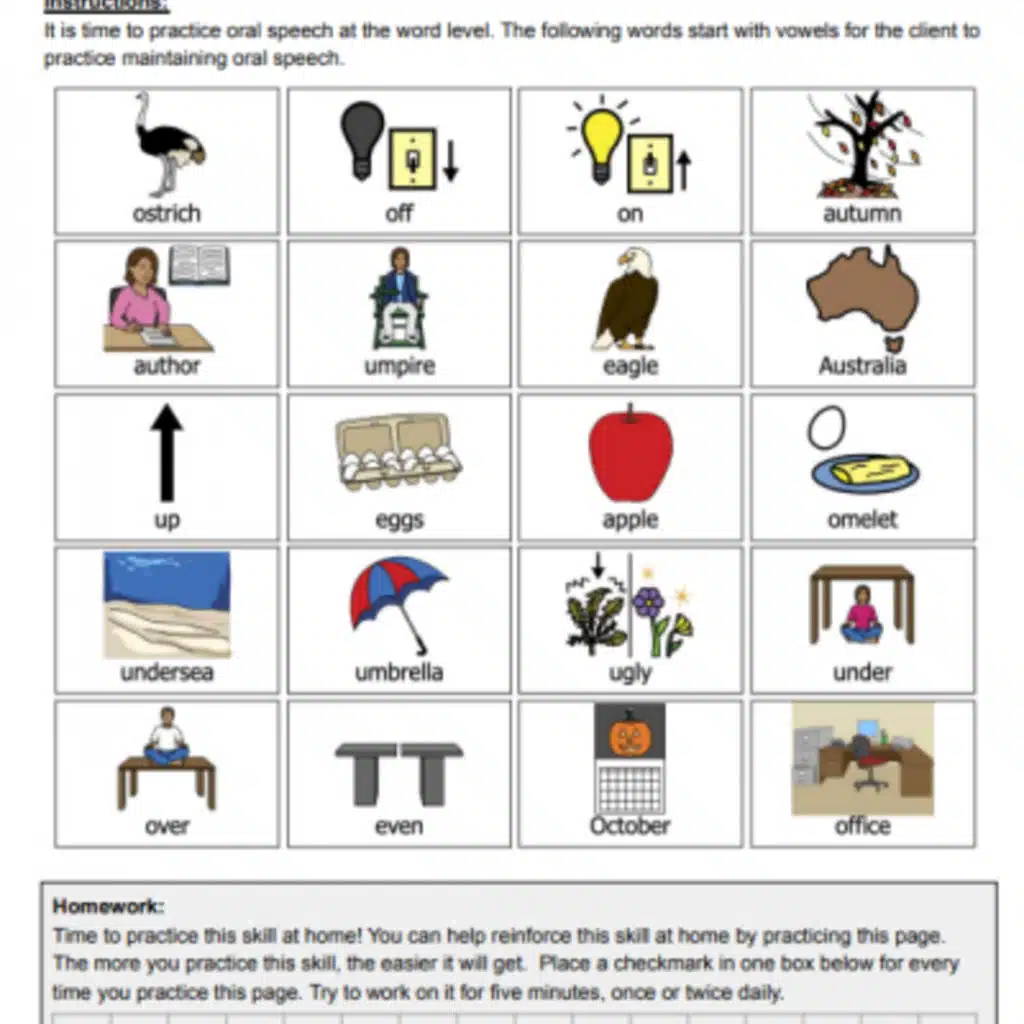 Hypernasality Speech Therapy: Treatment Activities